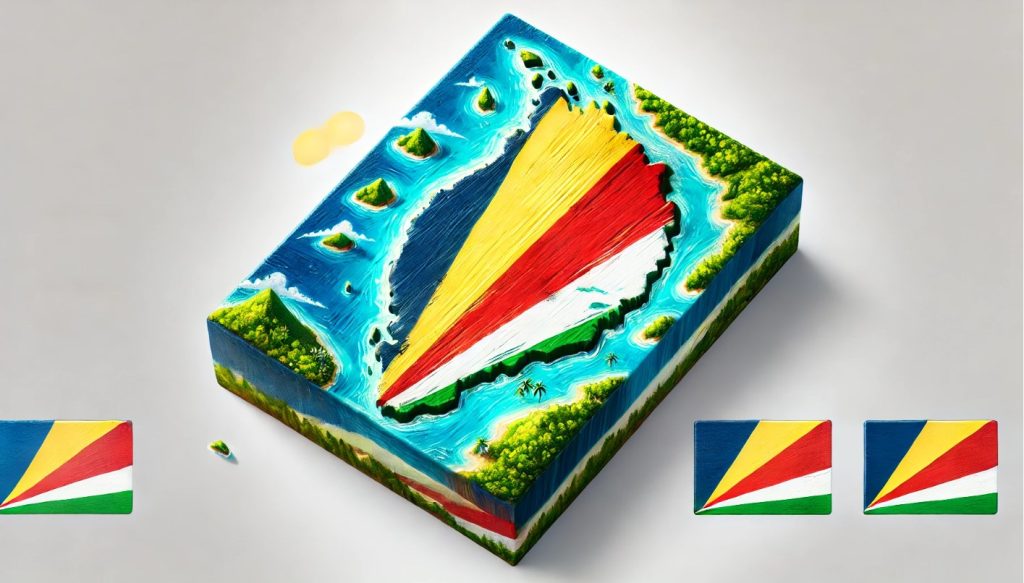 Seychelles Flag Map